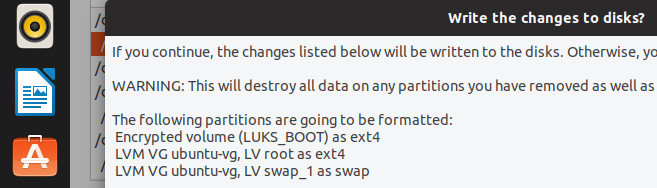 Write changes to disk