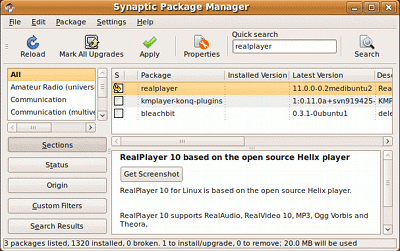 RealPlayerInstallationMethods?action=AttachFile&do=get&target=realplayer.synaptic.png