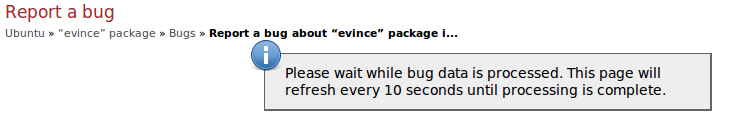 Launchpad processing the bug report data