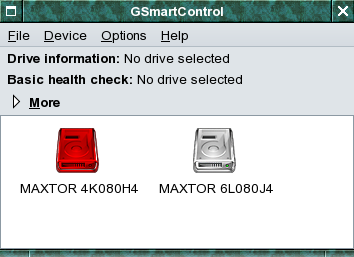 GSmartControl main window