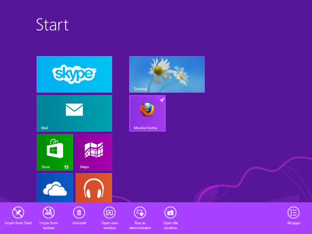 alt Windows 8 Start Screen