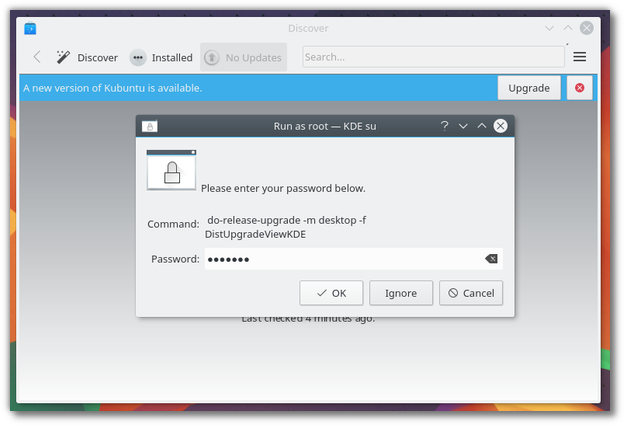 Kubuntu 16.04 to 16.10 Upgrade